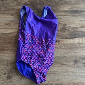 Purple Mermaid Kids leotard soft valor
